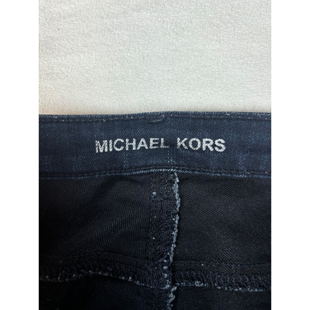 Michael‎ Kors Womens Dark Wash Straight Leg Stretch Denim Jeans Size 14 Indigo - Picture 5 of 6